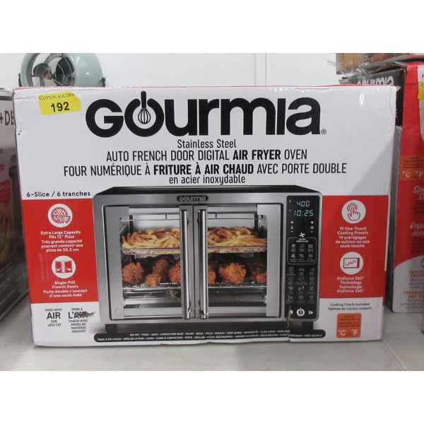 Gourmia French Door Digital Air Fryer - Fits 12" Pizza