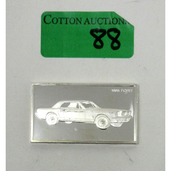 1000 Grain .925 Silver Franklin Mint Car Bar