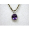 Image 2 : Amethyst & Diamond Ring and Amethyst  & Diamond Pendant Necklace