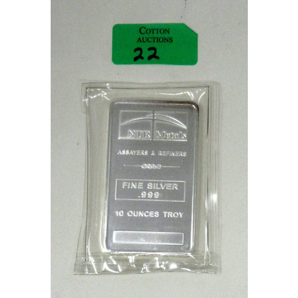 10 Oz .999 Silver NTR Metals Bar