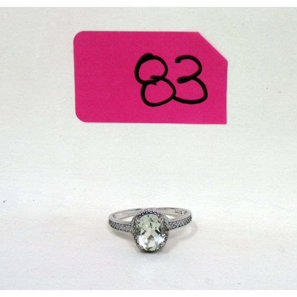New 1.70 CT Green Amethyst & Diamond Solitaire Ring