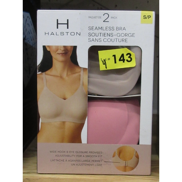 4 Packs of 2 Halston Seamless Bras - Size Small