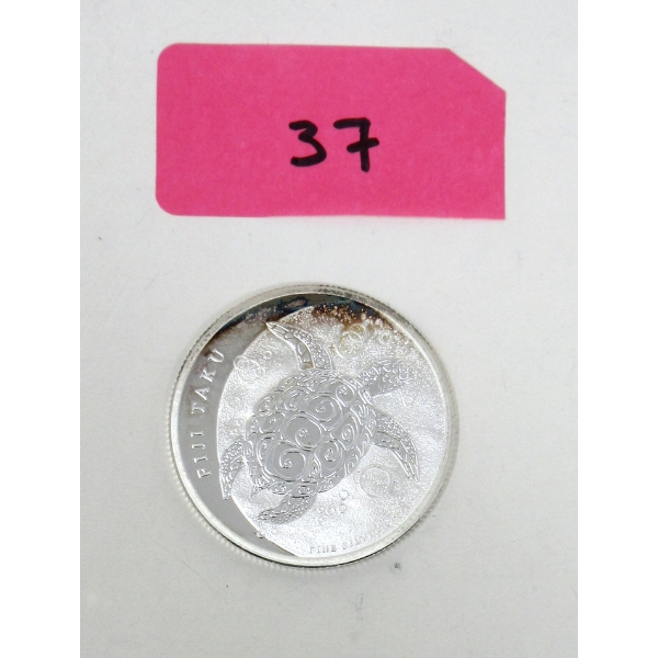 1 Oz .999 Silver 2012 Fiji Taku Turtle Coin 