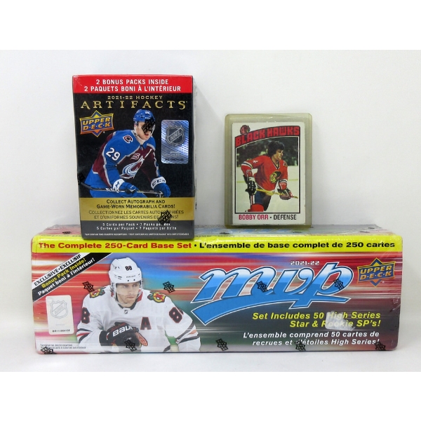 1976 - 77 Bobby Orr & 2 Sets of Upper Deck Hockey Cards