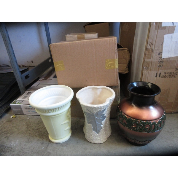 8 Assorted New Glazed Pottery Vases