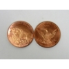 Image 2 : 10 x .999 Fine Copper Grizzly Bear Rounds