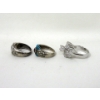 Image 5 : Five .925 Sterling Silver Size 7 Rings - Preowned