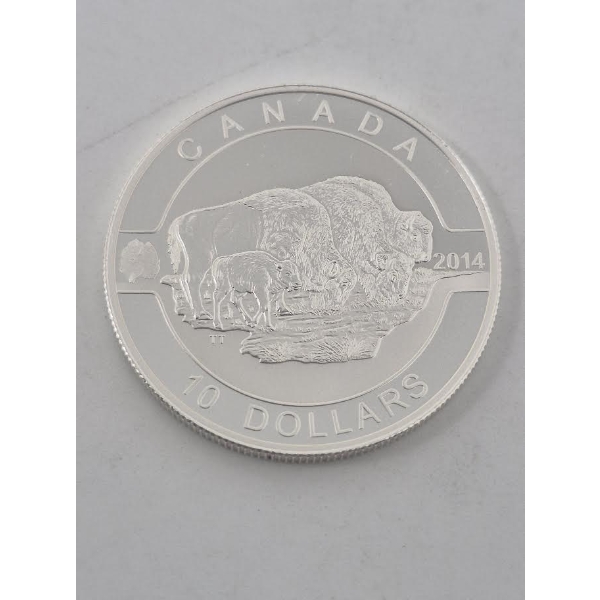 1/2 Oz .9999 Silver 2014 Canada Bison Coin