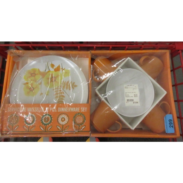 12 Piece Retro Casual Plastic Dinnerware Set