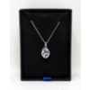 Image 2 : Large Amethyst & Diamond Sterling Silver Pendant