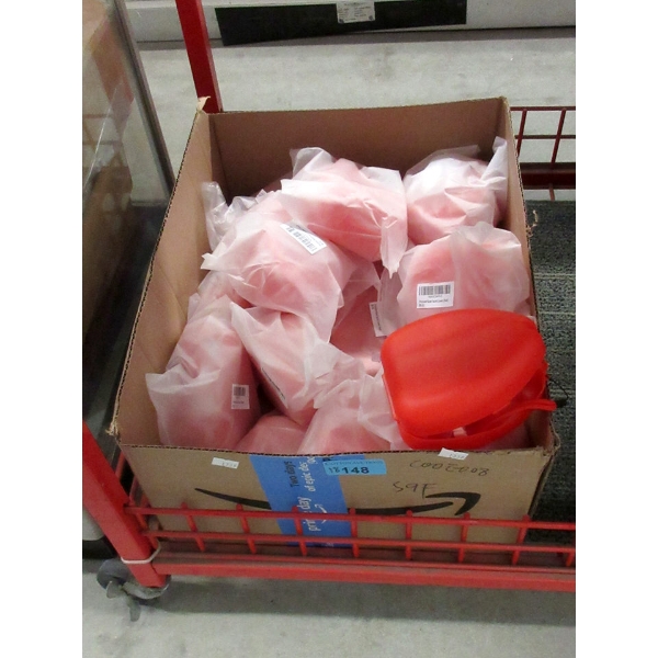 18 New CPR Masks with Head Straps & Cases