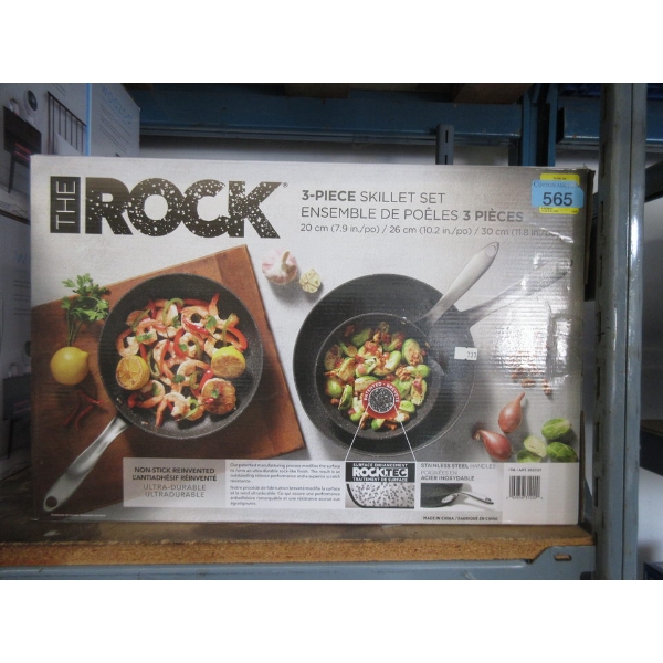 The Rock 3-Piece Skillet Set with Stainless Handles