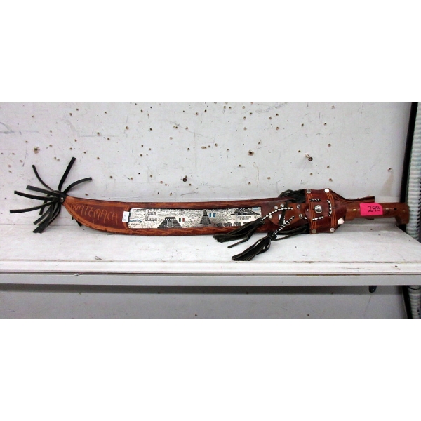 Ruta Maya Machete in Leather Sheath