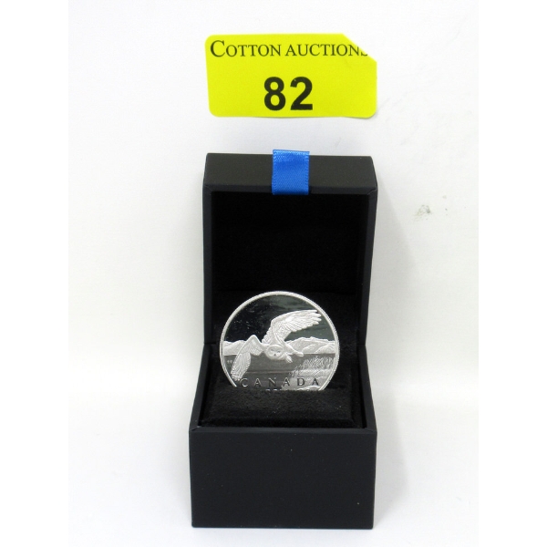 1/2 Oz .9999 Silver 2014 Snowy Owl $50 Coin 