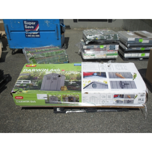 Keter Darwin 6 x 4 Garden Shed & 2 Carpets