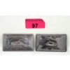 Image 1 : 2 x 1 Oz .999 Fine Titanium Brown Snake Motif Bars 