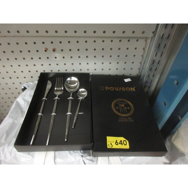 13 New Povison 6 Piece Flatware & Coaster Sets