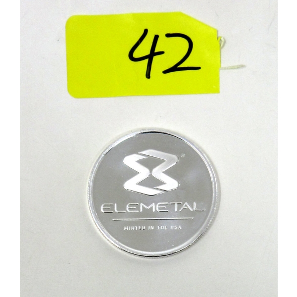 1 Oz .999 Silver Elemetal Round 