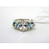 Image 4 : Three .925 Sterling Silver Crystal Gemstone Rings 