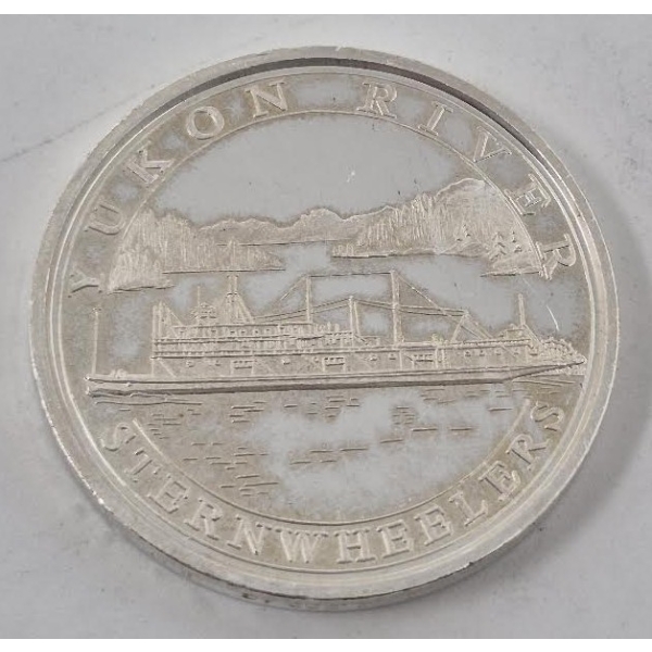 1 Oz .999 Silver Yukon/Alaska Sternwheelers Round 