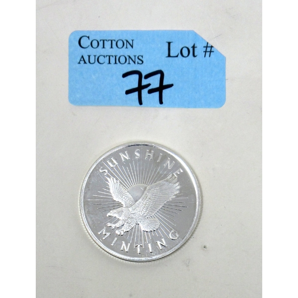 1 Oz .999 Silver Sunshine Minting Round 