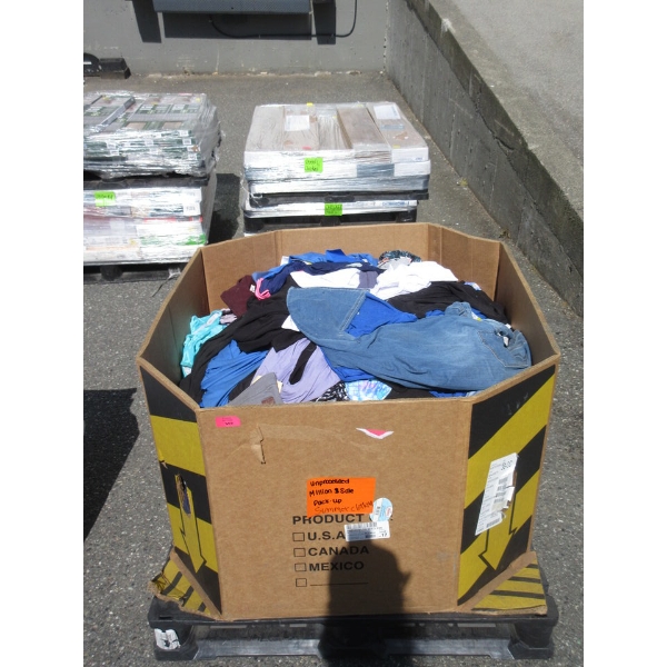 Skid of Overstock & Customer Return Clothing - As Is