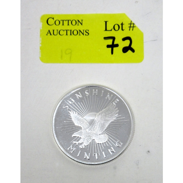 1 Oz .999 Silver Sunshine Minting Round