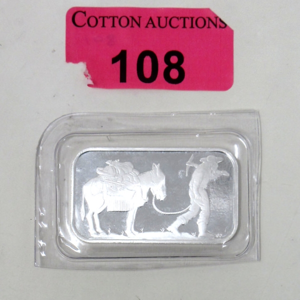 1 Oz .999 Silver Miner/Mule SilverTowne Bar 