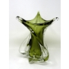 Image 1 : MCM Green Canadian Chalet Art Glass Vase