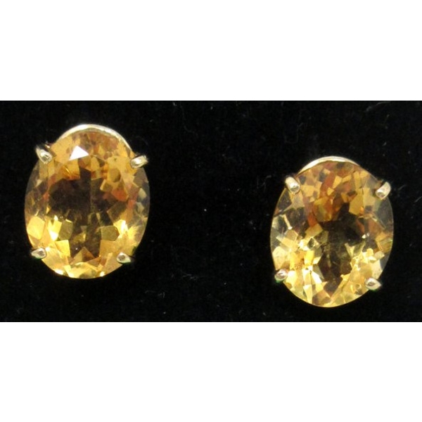 14 KT Gold 9.4 CTW Citrine Earrings