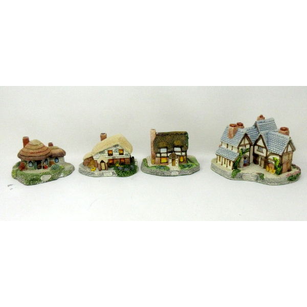 4 Peter Tomlins "Memory Lane" Cottages Collectibles