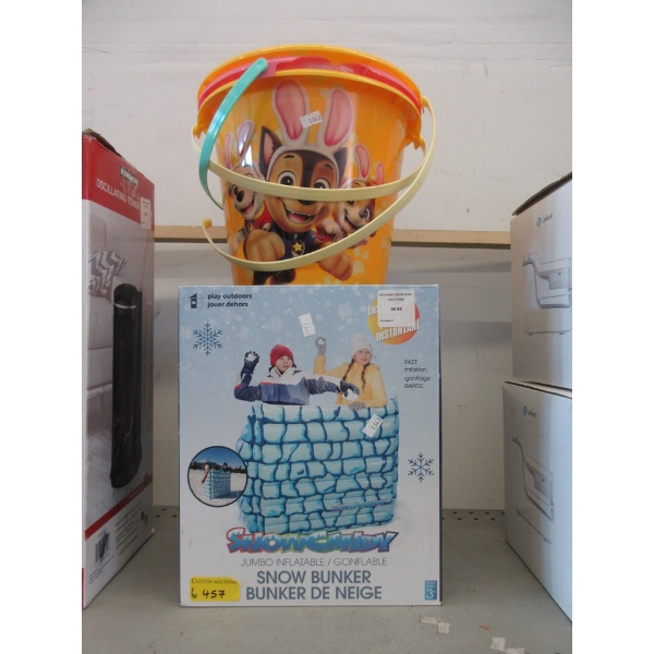 3 Inflatable Snow Bunkers & 3 Buckets