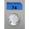 Image 1 : 1 Oz .999 Silver Indigenous/Buffalo Round 