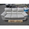 Image 1 : Grey David Divani Italian Leather 3 Seat Sofa