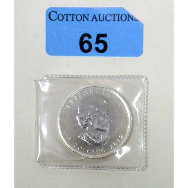 1 Oz .9999 Silver 2012 Canada Maple Leaf Coin 