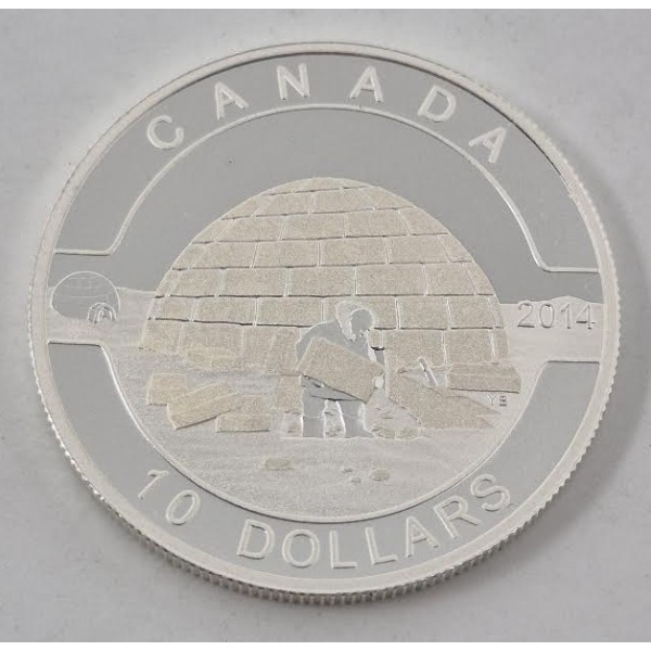 1/2 Oz .9999 Silver 2014 Canada Igloo Coin 