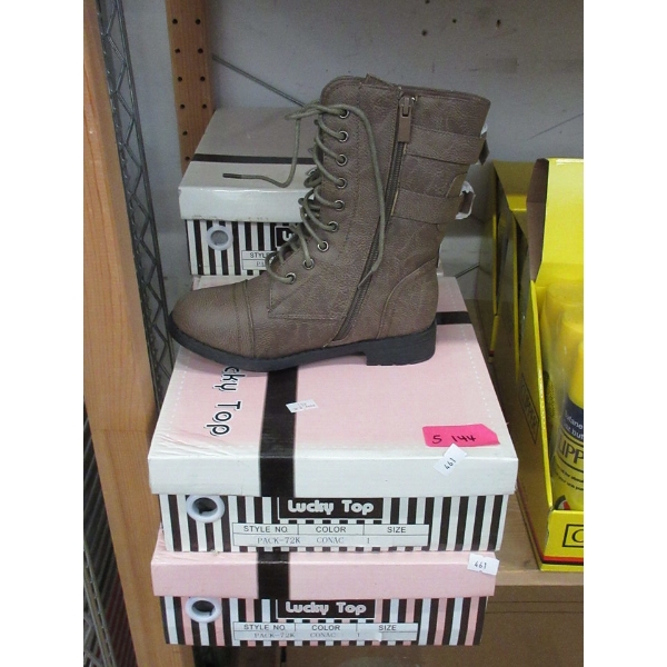 5 New Pairs of  Children's Brown Boots in Boxes
