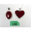 Image 1 : 2 Large .925 Silver & Agate Pendants