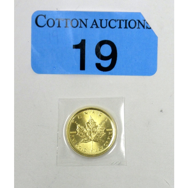 1/4 Oz .9999 Gold 2023 Maple Leaf Coin 