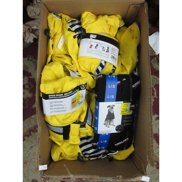 9 New South Paw Dog Rain Jackets - Assorted Sizes