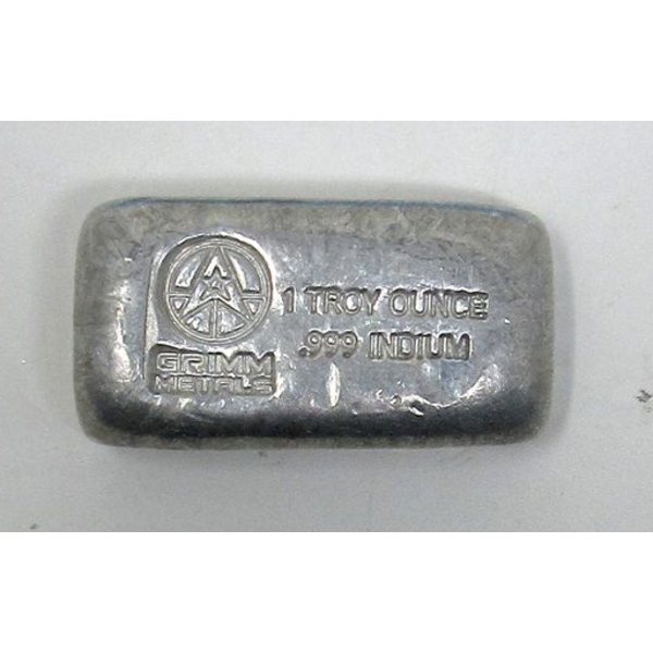 1 Oz .999 Fine Indium Loaf Bar