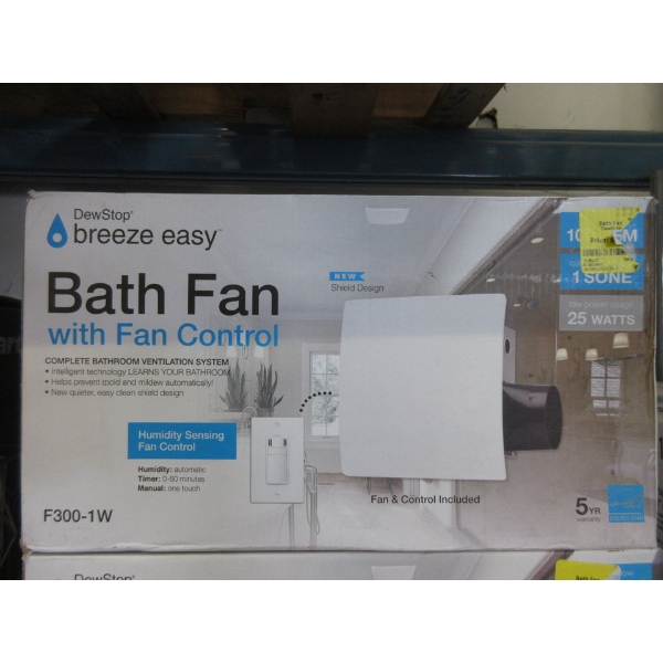 DewStop Breeze Easy Bath Fan with Control