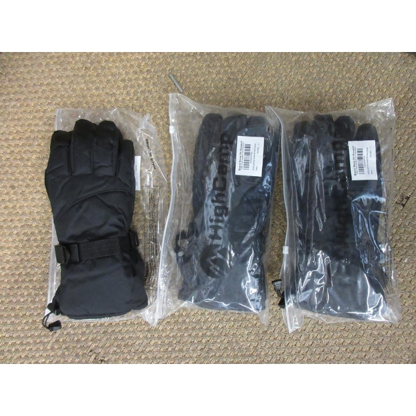 3 New Pairs of High Camp Ski & Snow Gloves - XL