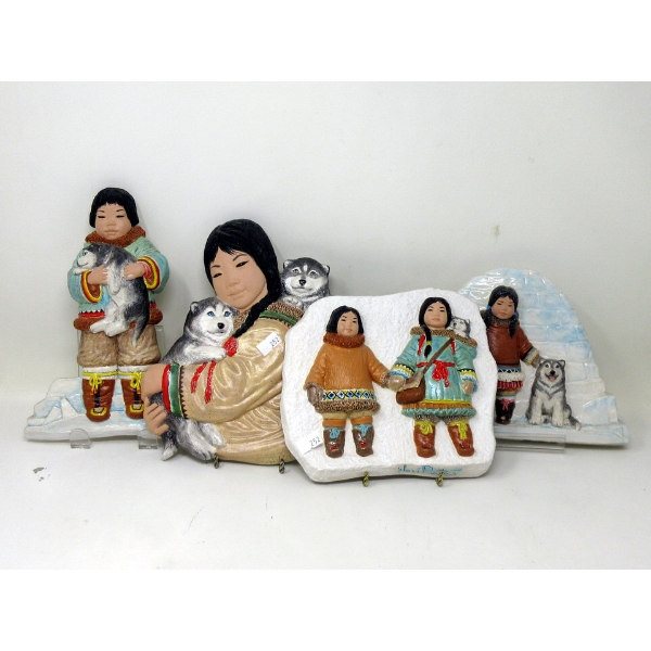 4 Vintage Nori Peters Ltd. Edition Wall Plaques