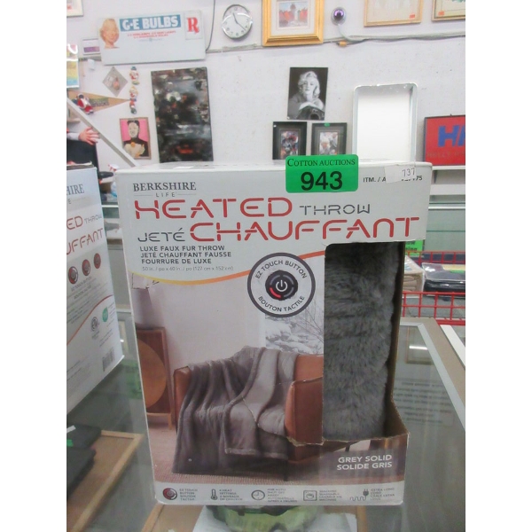 Berkshire Electric Heated Throw - Solid Grey