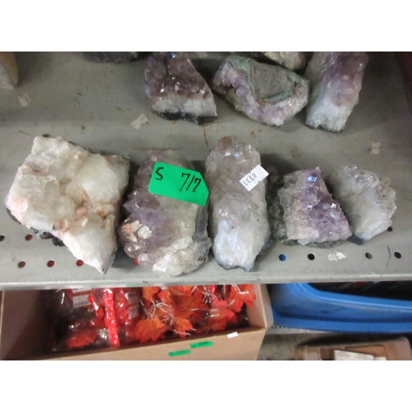 5 Pieces of Amethyst Crystal Rock Formations