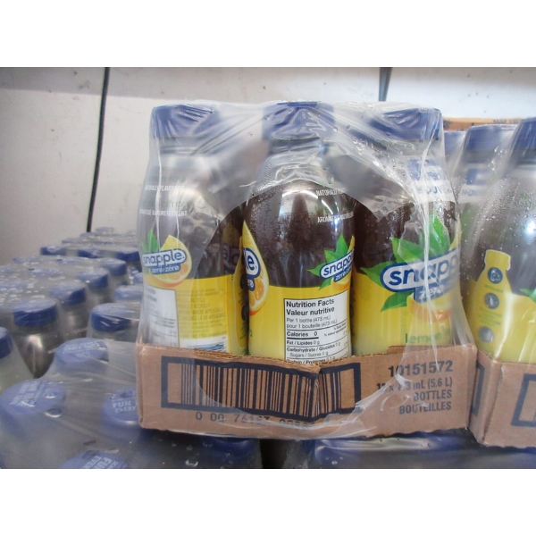 4 Cases of Snapple Zero  Lemon Tea  - Zero Sugar