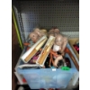 Image 1 : Large Tote of Dolls, Doll Parts & Craft Supplies
