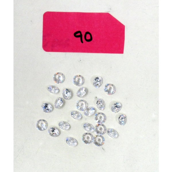 25 Pieces AAA Grade Cubic Zirconia 7mm Rounds
