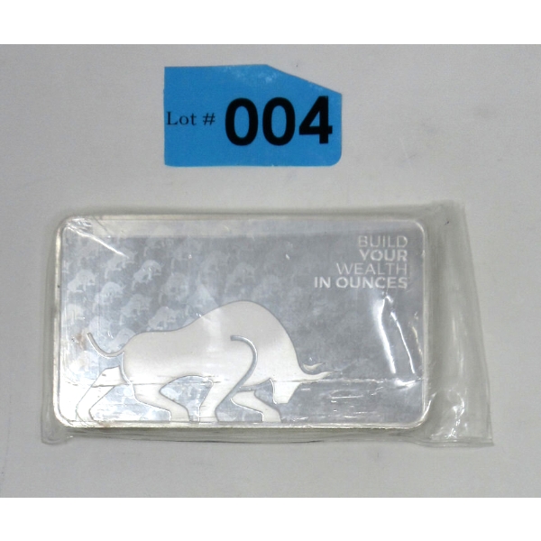 10 Oz .999 Silver “Build Your Wealth" Bar